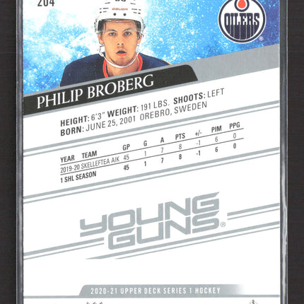 2020 Upper Deck Series 1 Young Guns Philip Broberg #204