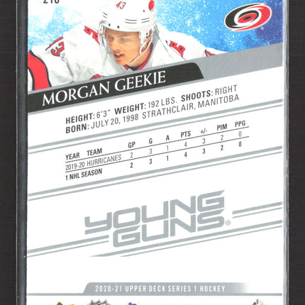 2020 Upper Deck Series 1 Young Guns Morgan Geekie #210