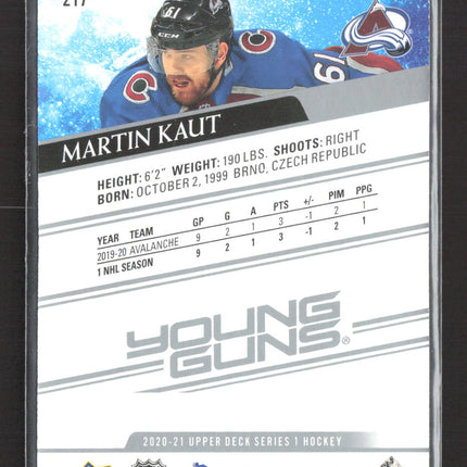 2020 Upper Deck Series 1 Young Guns Martin Kaut #217