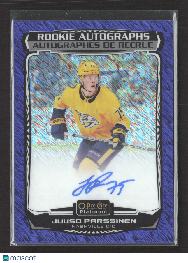 2023 O-Pee-Chee Platinum Juuso Parssinen #R-PA Blue Traxx Auto