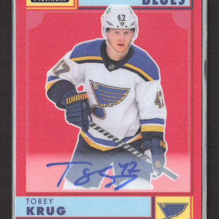 2023 O-Pee-Chee Platinum Torey Krug #R-38 Red Auto Auto