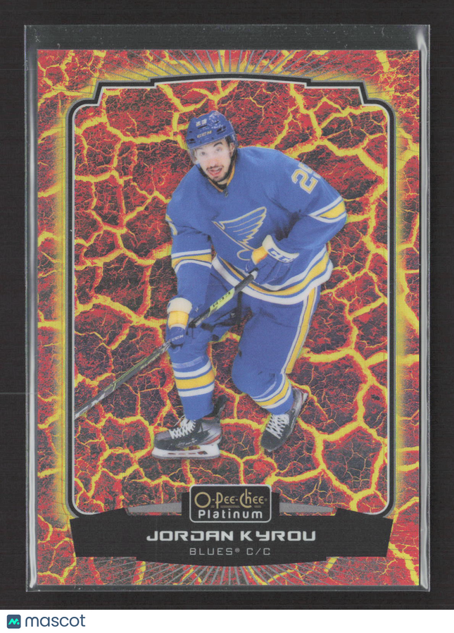 2023 O-Pee-Chee Platinum Jordan Kyrou #12 Hot Magma 249/499