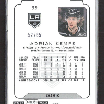 2023 O-Pee-Chee Platinum Adrian Kempe #99 Cosmic 52/65