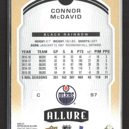 2021 Upper Deck Allure Connor McDavid #50 Black Rainbow