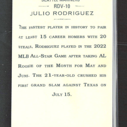 2022 Topps Allen & Ginter Chrome Julio Rodriguez #RDV-10 RC Refractor