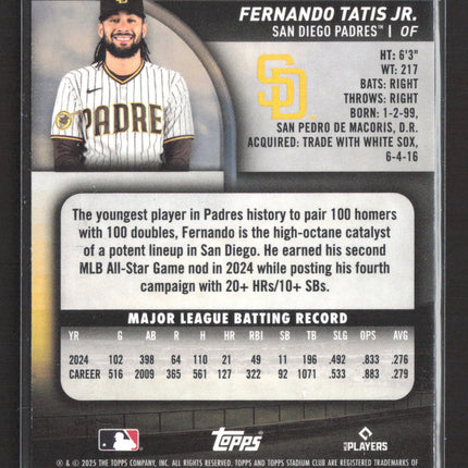 2025 Topps Stadium Club Fernando Tatis Jr. #191 Black & White
