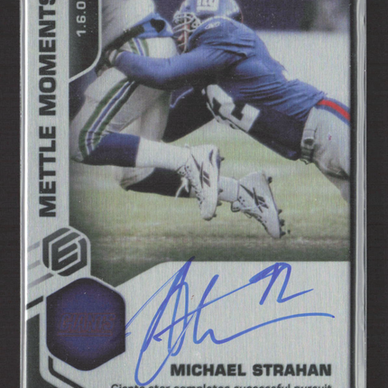 2021 Panini Elements Football Mettle Moments Michael Strahan #MM-MS Auto /15