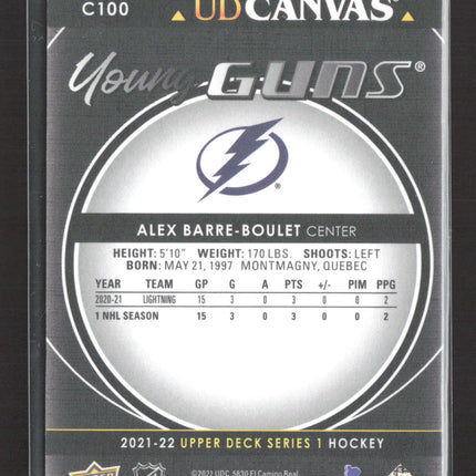 2021 Upper Deck Series 1 UD Canvas Young Guns Alex Barre-Boulet #C100