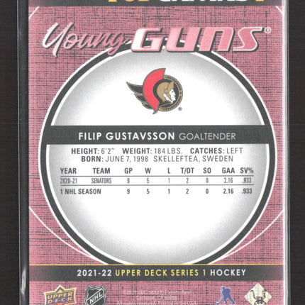 2021 Upper Deck UD Canvas Young Guns Filip Gustavsson #C93