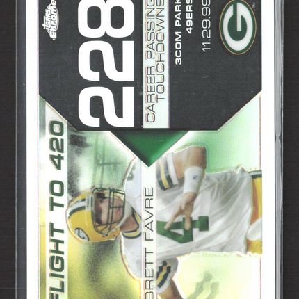 2008 Topps Chrome Flight to 420 Brett Favre #BFC-228 Refractor /199