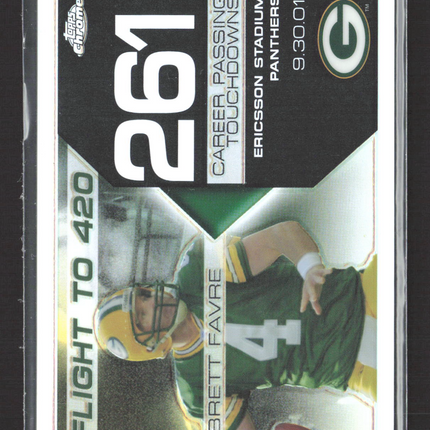 2008 Topps Chrome Flight to 420 Brett Favre #BFC-261 Refractor /199