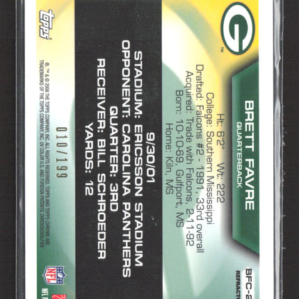 2008 Topps Chrome Flight to 420 Brett Favre #BFC-261 Refractor /199