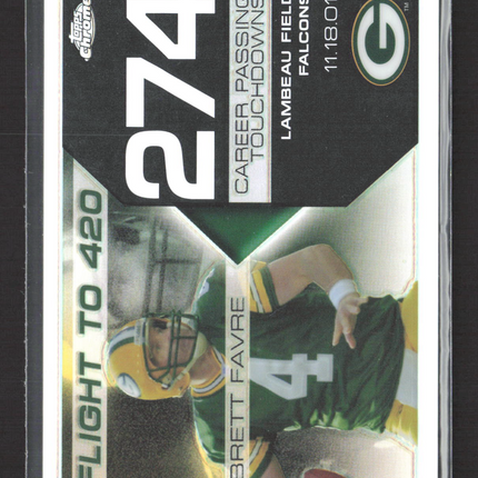 2008 Topps Chrome Flight to 420 Brett Favre #BFC-274 Refractor /199