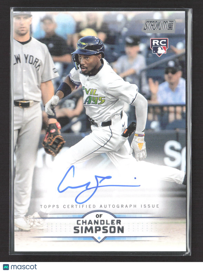 2025 Topps Stadium Club Chandler Simpson #SCBA-CSI RC Auto