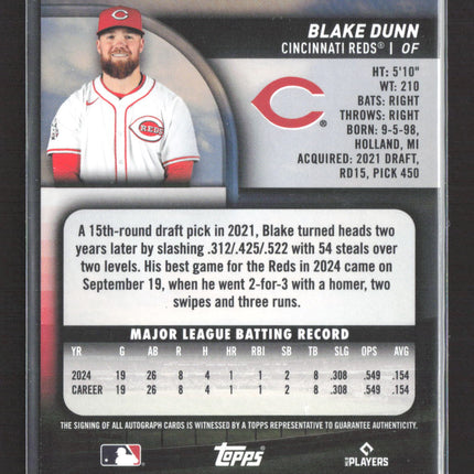 2025 Topps Stadium Club Blake Dunn #SCBA-BD RC Auto