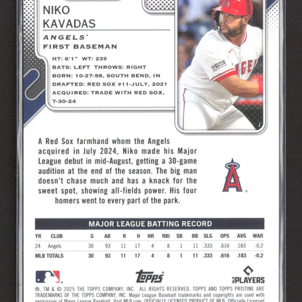 2025 Topps Pristine Niko Kavadas #152 Orange RC 06/25