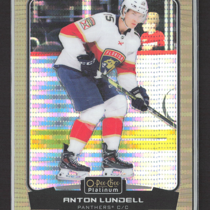 2023 O-Pee-Chee Platinum Anton Lundell #13 Seismic Gold 48/50