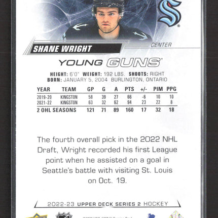 2023 Upper Deck Series 2 Young Guns Shane Wright #475