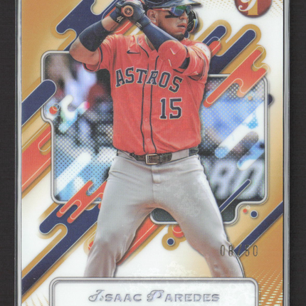 2025 Topps Pristine Isaac Paredes #163 Gold 08/50