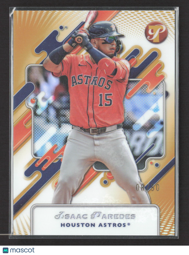 2025 Topps Pristine Isaac Paredes #163 Gold 08/50