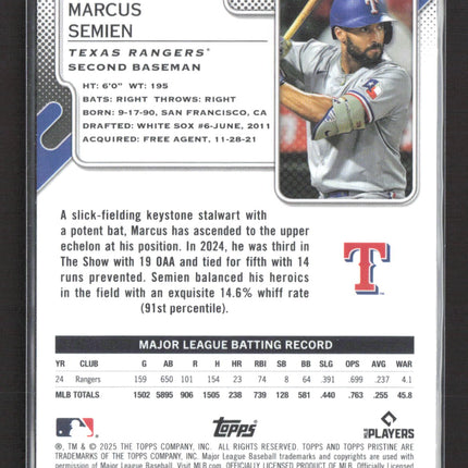 2025 Topps Pristine Marcus Semien #202 Purple 39/99