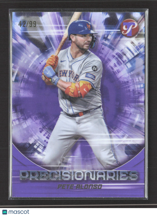 2025 Topps Pristine Precisionaries Pete Alonso #PR-23 Purple 42/99