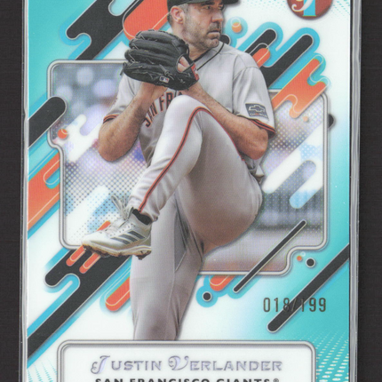 2025 Topps Pristine Justin Verlander #232 Teal 018/199