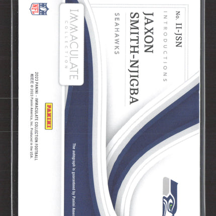 2023 Panini Immaculate Introductions Jaxon Smith-Njigba #II-JSN 49/49 RC Auto
