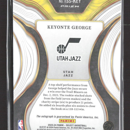 2024 Panini Select Prizm Top Shelf Signatures Keyonte George #TSS-KEY RC Auto