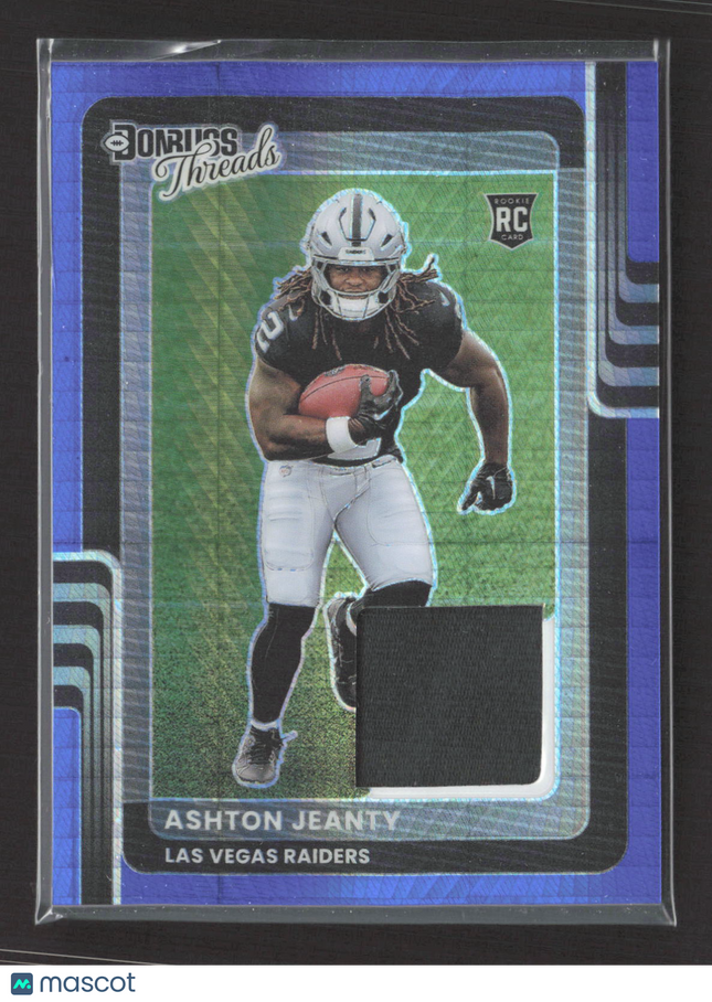 2025 Panini Donruss Optic Threads Prizm Ashton Jeanty #DTBH-AJY Blue RC Jersey
