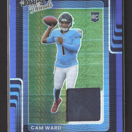 2025 Panini Donruss Optic Threads Prizm Cam Ward #DTBH-CWD Blue RC Jersey