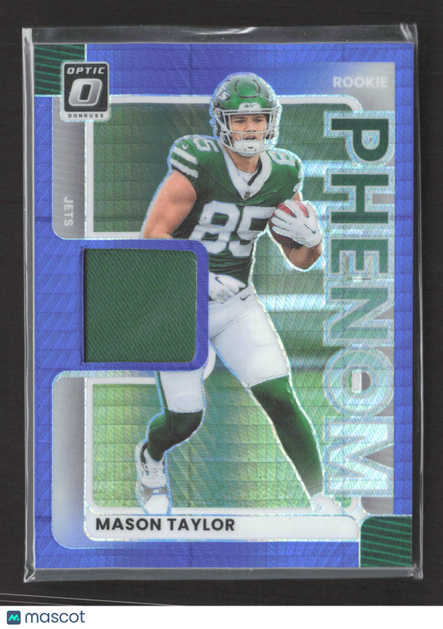 2025 Panini Donruss Optic Rookie Phenoms Mason Taylor #RPBH-MTR Blue Jersey