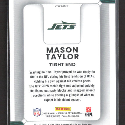2025 Panini Donruss Optic Rookie Phenoms Mason Taylor #RPBH-MTR Blue Jersey