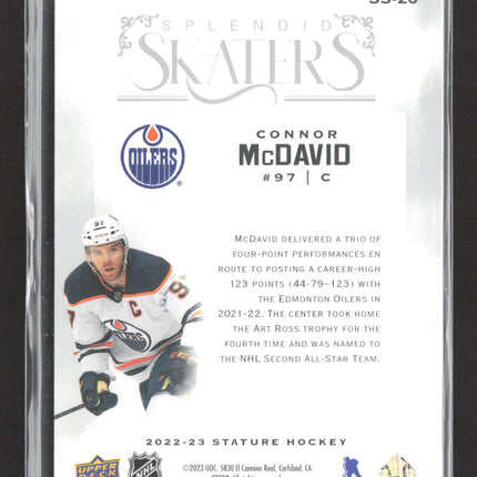 2023 Upper Deck Stature Splendid Skaters Connor McDavid #SS-20