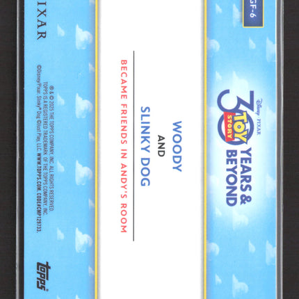 2025 Topps Disney Pixar Toy Story 30 Years & Beyond #YGF-6 Woody Slinky Dog