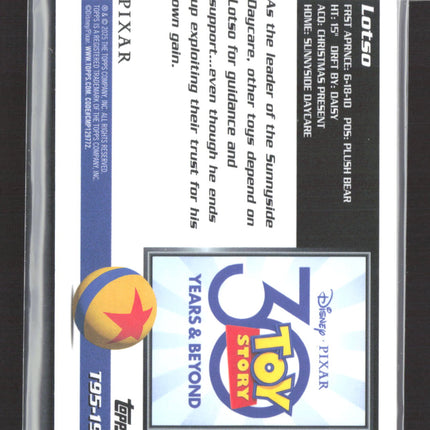 2025 Topps Chrome Disney Pixar Toy Story 30 Years and Beyond #T95-19 Lotso