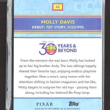 2025 Topps Toy Story 30 Years & Beyond 014/199 #42 Molly Davis