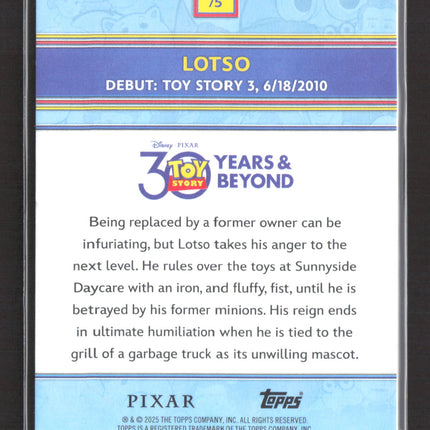2025 Topps Disney Pixar Toy Story 30 Years & Beyond #75 Lotso
