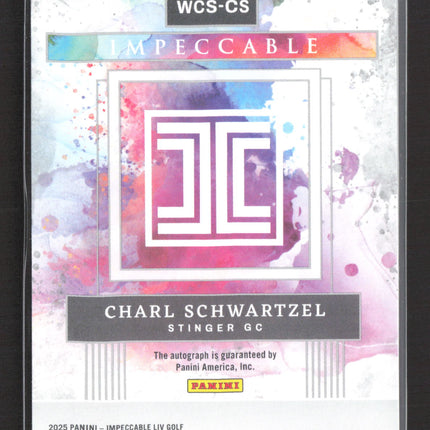 2025 Panini Impeccable LIV Golf Watercolors Charl Schwartzel #WCS-CS 43/99 Auto