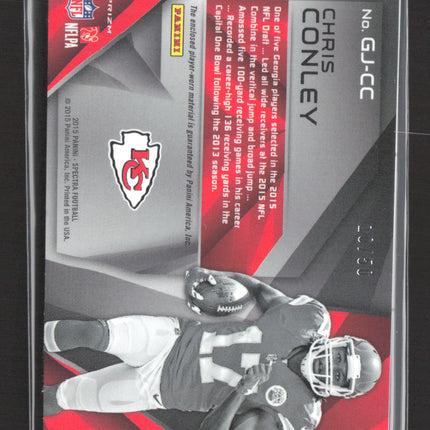 2015 Panini Spectra Prizm Gigantic Jerseys Chris Conley #GJ-CC Patch RC /50