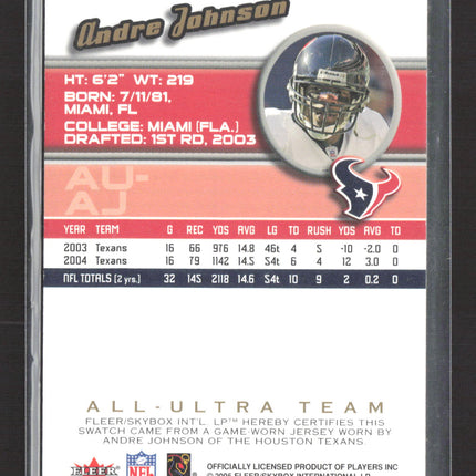 2005 Fleer Ultra All-Ultra Team Andre Johnson #AU-AJ Game-Worn Jersey