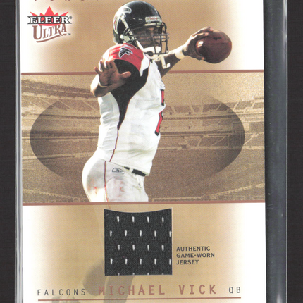 2005 Fleer Ultra First Rounders Michael Vick #FR/MV 084/150 Game-Worn Jersey