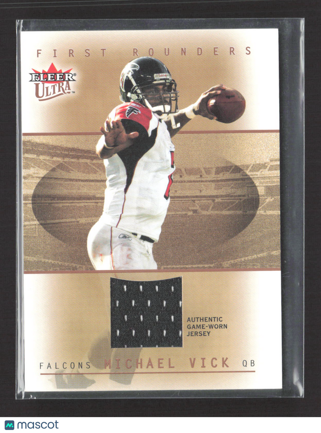 2005 Fleer Ultra First Rounders Michael Vick #FR/MV 084/150 Game-Worn Jersey
