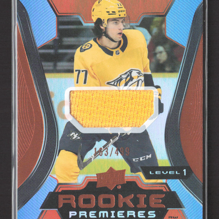2024 Upper Deck Trilogy Rookie Premieres Luke Evangelista #136 Jersey 163/499