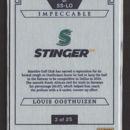 2025 Panini Impeccable Stainless Stars Louis Oosthuizen #SS-LO /25
