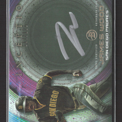2022 Bowman Inception Baseball James Wood #ISS-JW Silver Signings Auto /100