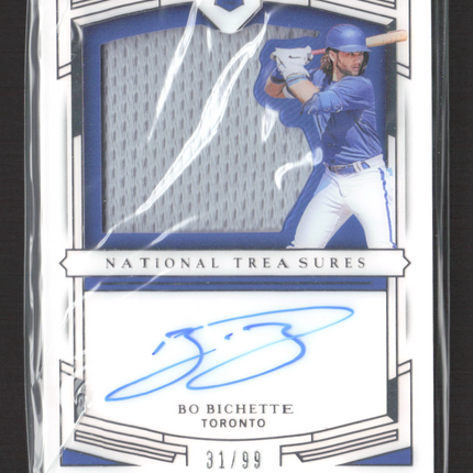 2020 National Treasures Bo Bichette #RSS-BO Jersey Patch RC 31/99 Auto