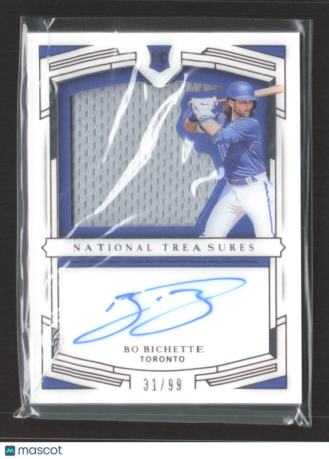 2020 National Treasures Bo Bichette #RSS-BO Jersey Patch RC 31/99 Auto