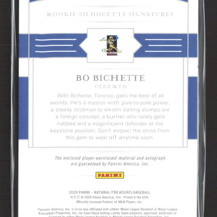 2020 National Treasures Bo Bichette #RSS-BO Jersey Patch RC 31/99 Auto