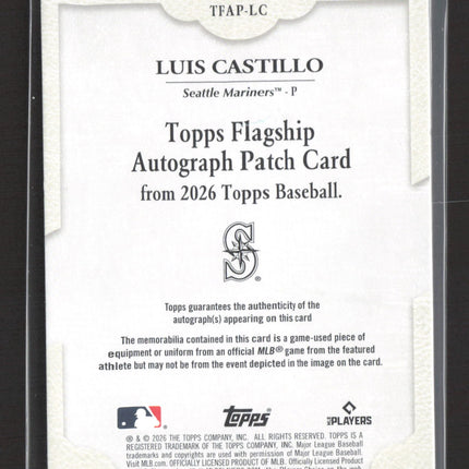 2026 Topps Baseball Flagship Luis Castillo #TFAP-LC 47/50 Game-Used Patch Auto